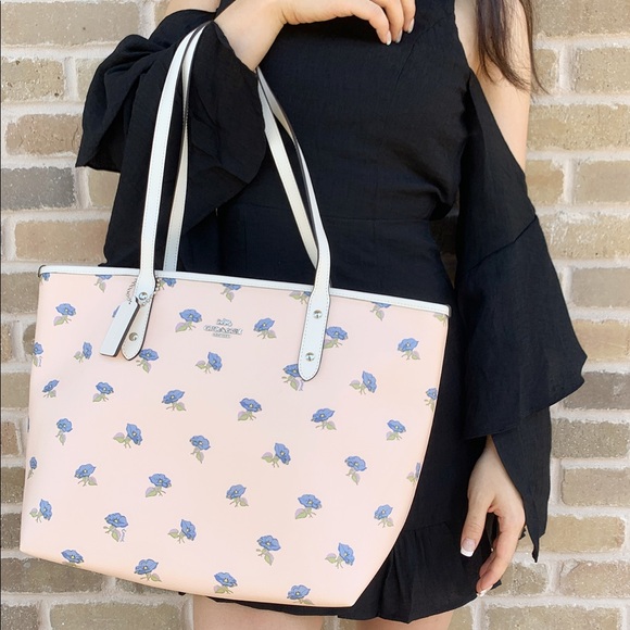 Coach city zip tote pink floral - Picture 6 of 7